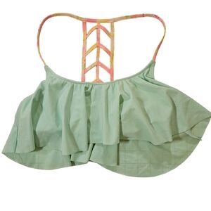 Pink by Victorias Secret Flowy Mint Green Swim Top, XS